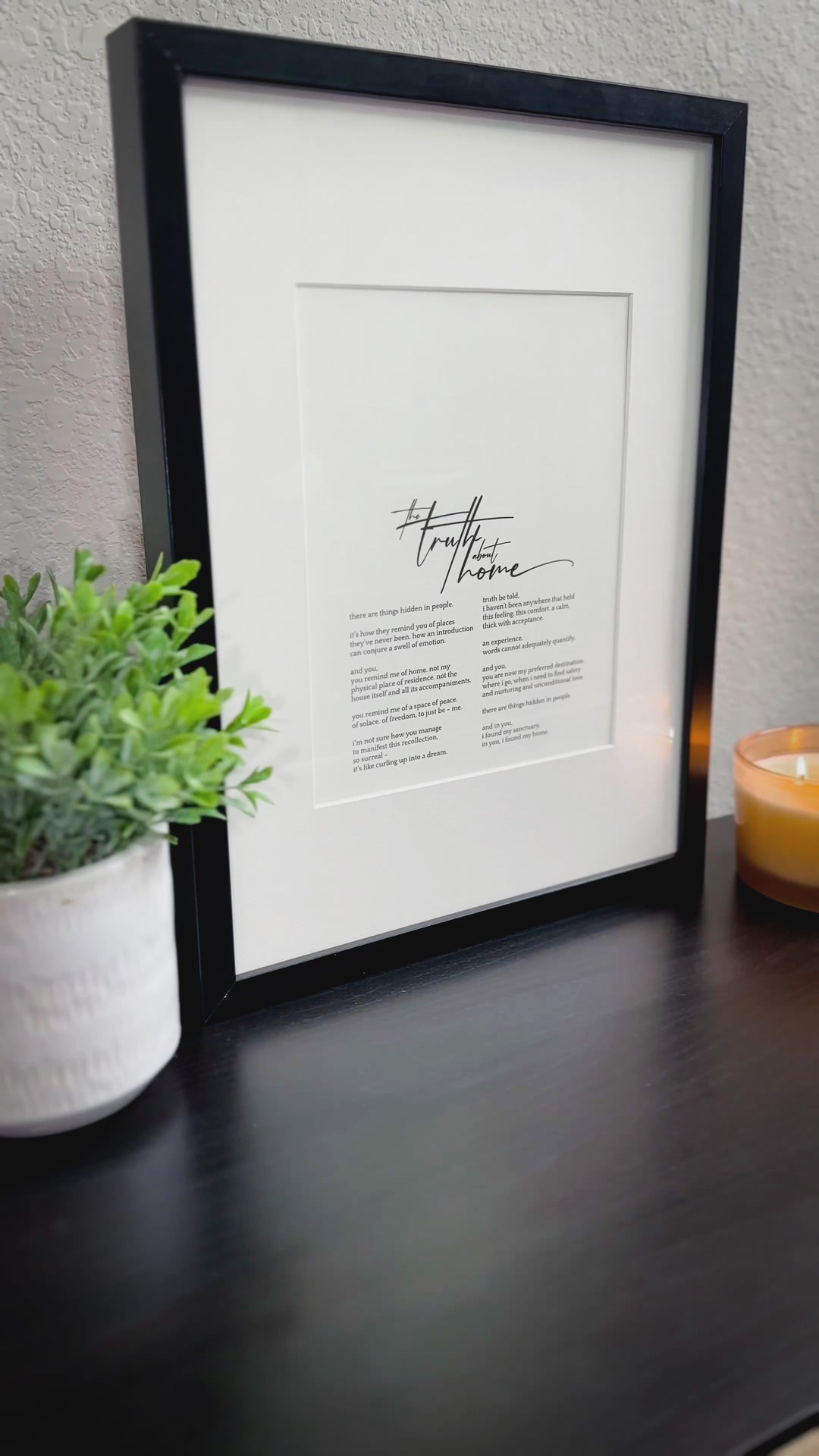8.5X11" Print - The Truth About Home